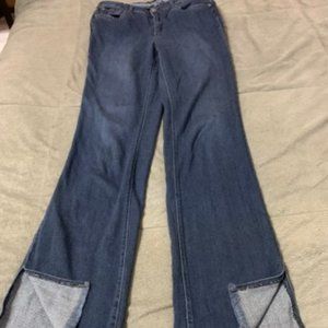 Tractr raw hem jean